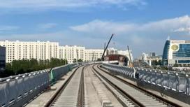 Рельсы LRT в Астане